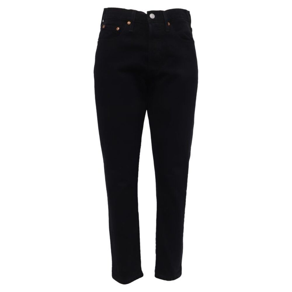 Levi's Slim-Fit Cropped Jeans in Black Cotton